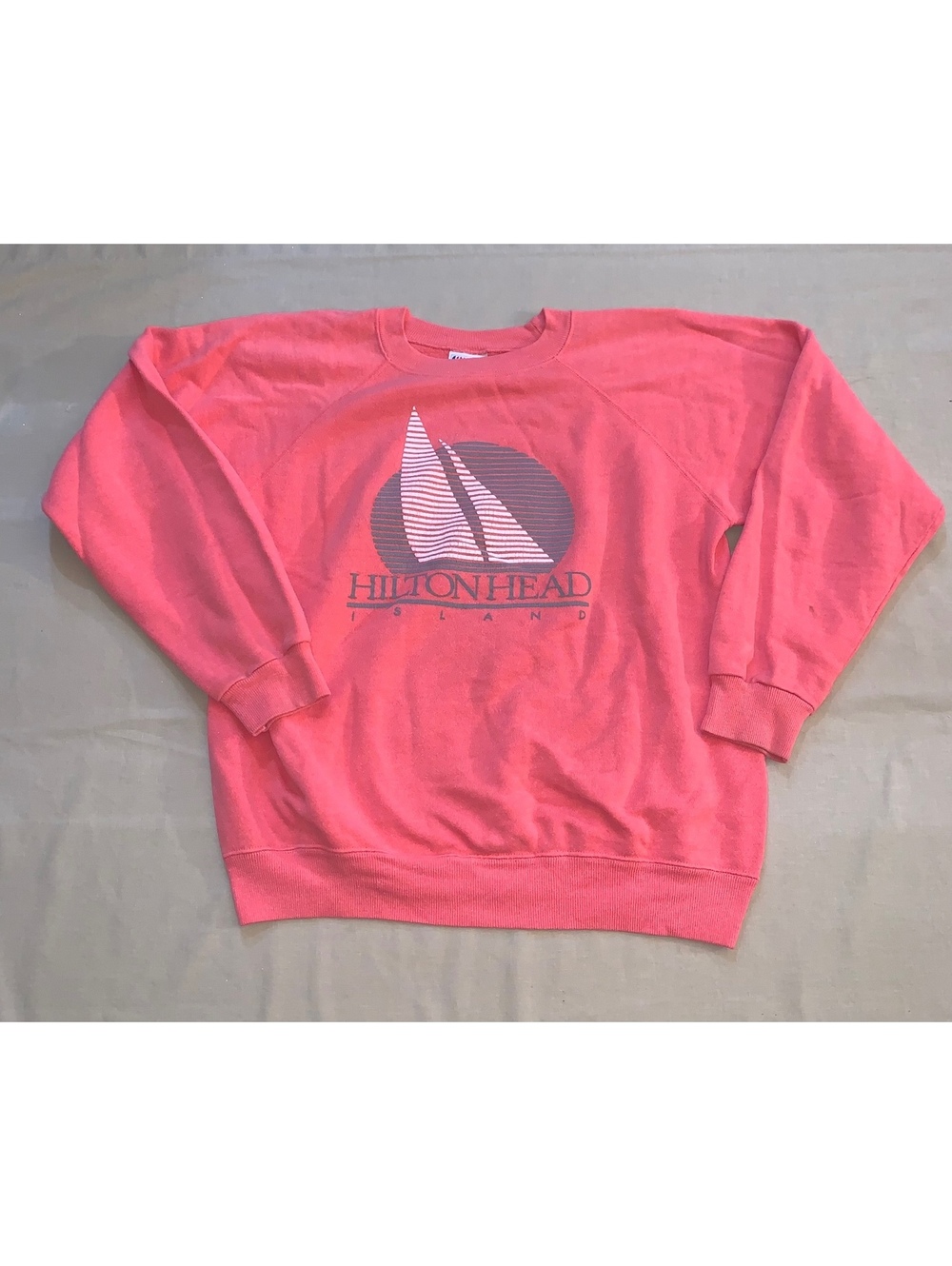 Hanes Hilton Head Island pink crewneck sweatshirt